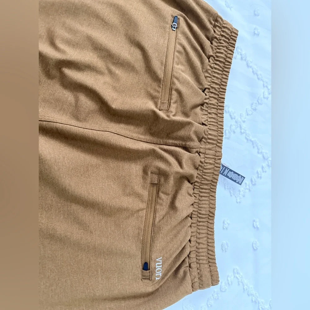 Vuori Men’s Sunday Performance Joggers – Warm Gold / Pecan Heather – Size XL - Picture 7 of 9